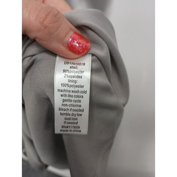 De Collection Womens Shifting Sand Dress Large Gray Garden Crest Midi Cottage - Picture 9 of 11